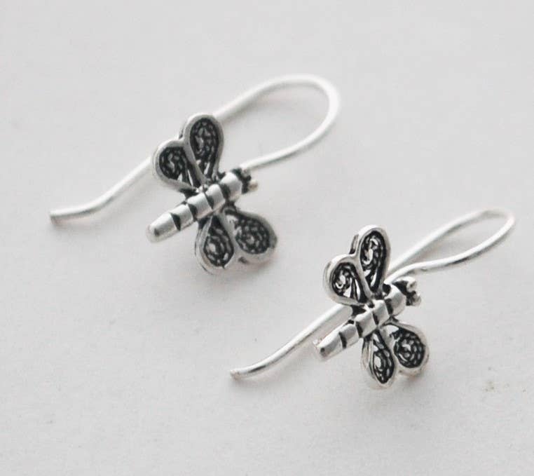 Semaki & Bird - Venta al por mayor Pendientes colgantes - Pendientes colgantes de libélula - Sterling Natural History1