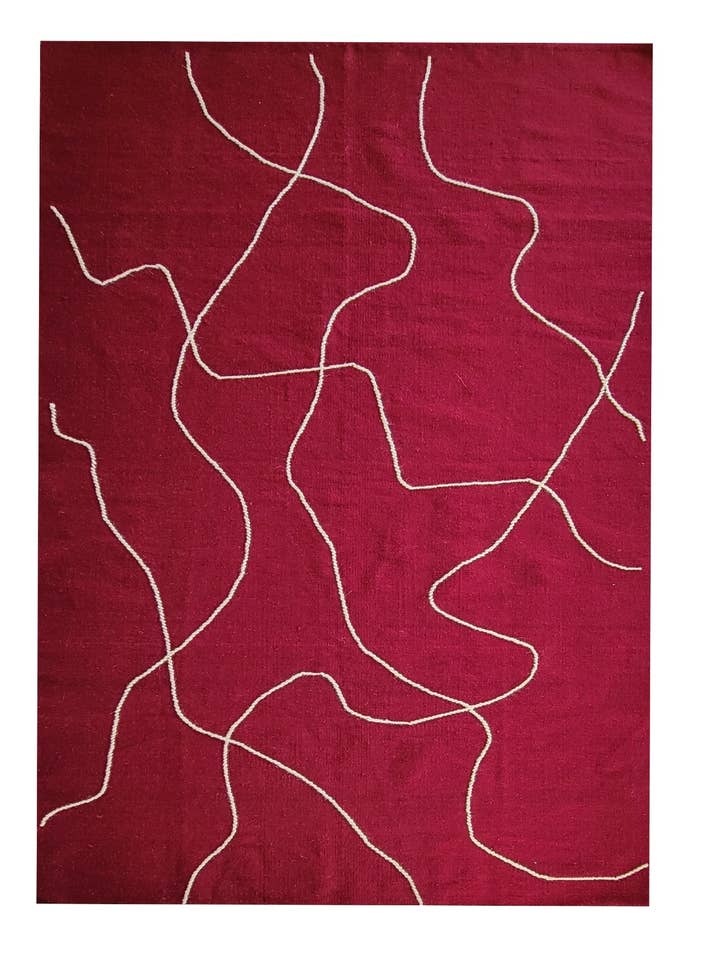 Ruby Burgundy Handwoven Area Rug for wholesale by Mumo Toronto Inc