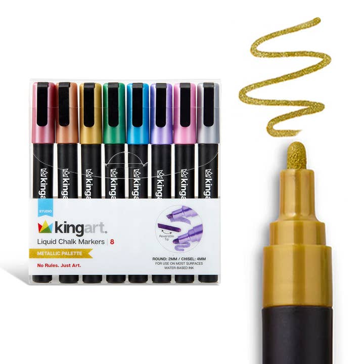 KINGART - Wholesale Marker - Liquid Chalk Markers 8 Metallic Colors