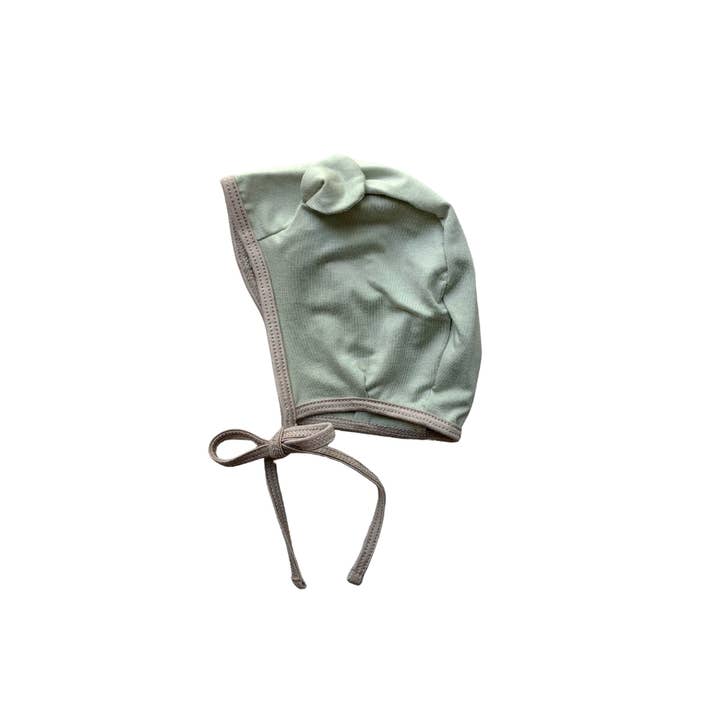 Toned - Bear Bonnet (Moss) for wholesale by Little Wears