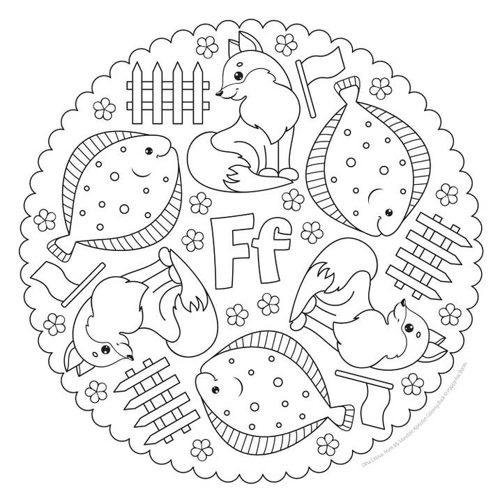 Fox Chapel Publishing - Wholesale Kleurboek - Kinderen en baby - Mijn Mandala Alphabet kleurboek - Super schattig kleuren en leren