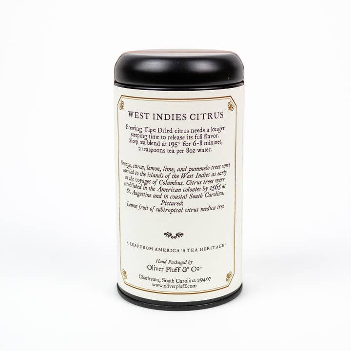 Oliver Pluff & Company - Wholesale Loose Tea - West Indies Citrus - Loose Tea in Signature Tea Tin3