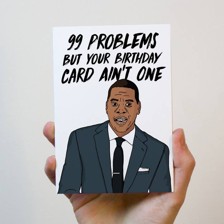 Jay Z Birthday Card for wholesale by Freckle and Specs