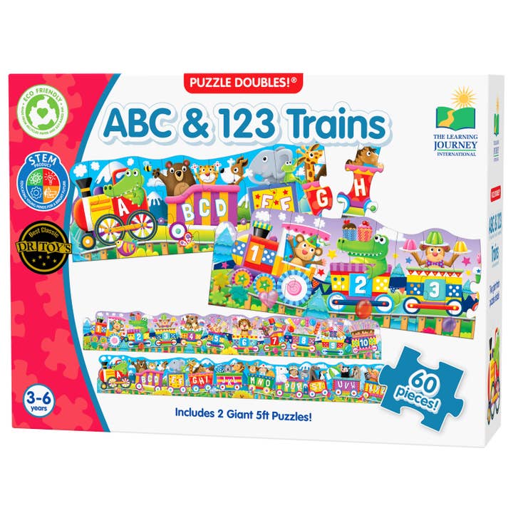The Learning Journey – Puzzle - Crianças por atacado – Puzzle Duplos! Comboio gigante ABC & 1234