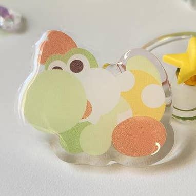 Baby Yoshi Acrylic Pin | Mario for wholesale by Teddymuffs Designs