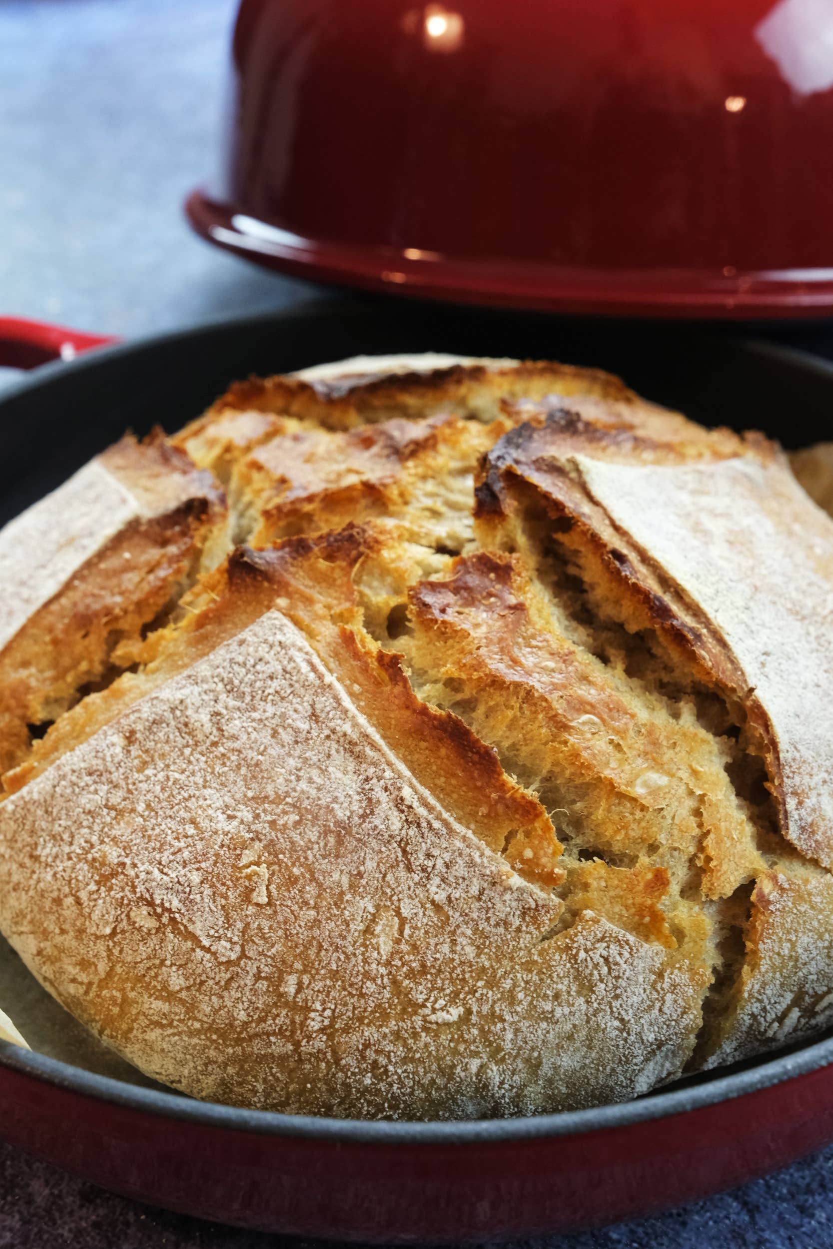 Crucible Cookware - Wholesale Bread Pan - Enameled Cast Iron Bread Pan, Artisan Bread Oven Form - Red9