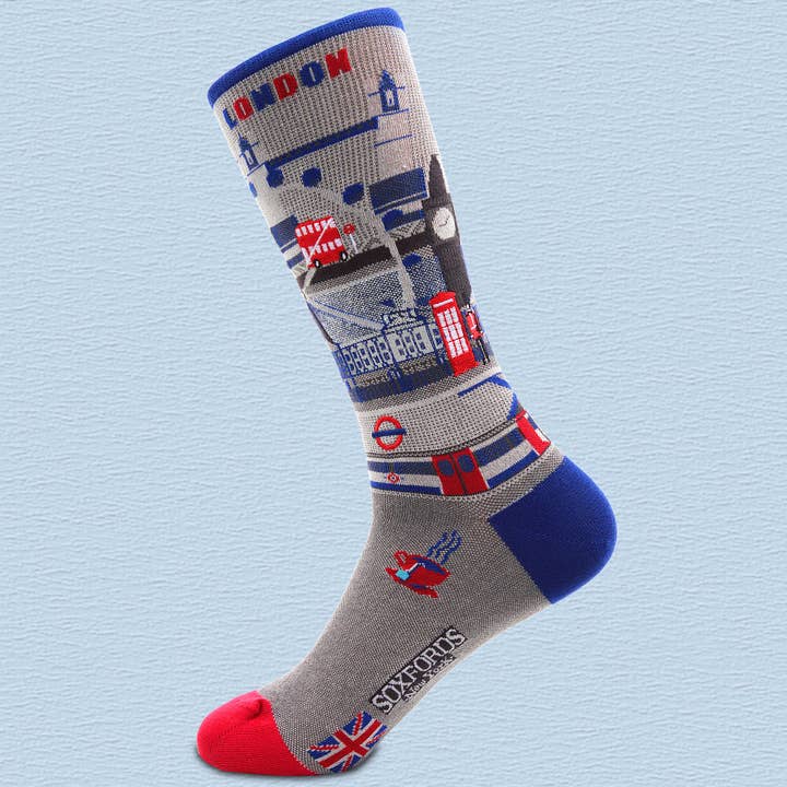Soxfords – wholesale Strumpor - Herr – ”London Fog” - Fina herrstrumpor med London-tema
