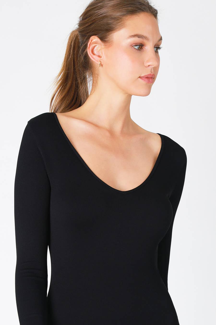  Black NB8249 - Ribbed Long Sleeve Jumpsuit for wholesale on Faire1