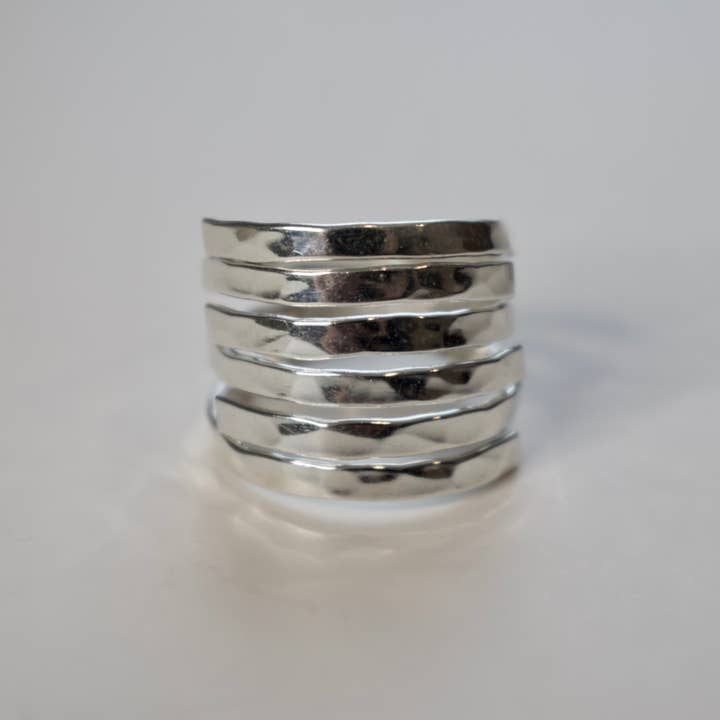 Krystyna's Silver - Wholesale Band/Stacked Ring - Sterling Silver Hand Hammered Ring
