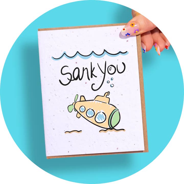 Sank You for wholesale by SowSweet Greetings Inc