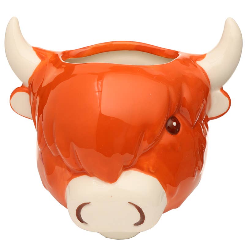 Puckator Ltd – wholesale Väggkruka – Keramiska Highland Coo Ko Huvud vägg planter/växt kruka1
