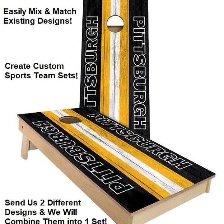Custom Split Set Listing - NFL Custom Cornhole Boards for wholesale by Skip's Garage