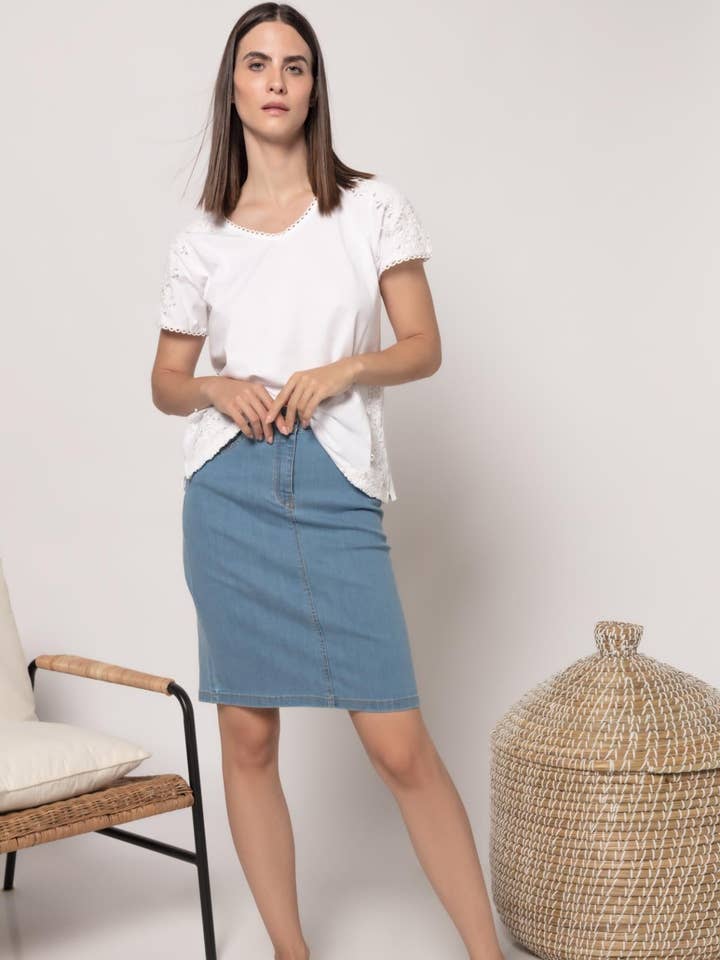BASIC DENIM SKIRT B2B for wholesale by CMS Love