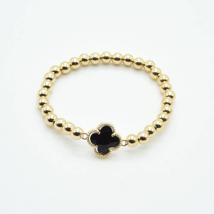 MiMi Wholesale - Wholesale Beaded Bracelet - CB2212 Clover Charm Beaded Bracelet5