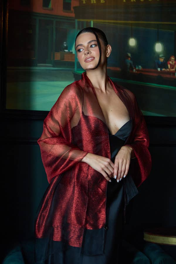 SAACHI - Vente Écharpe – femme - Écharpe Silk Glimmer0