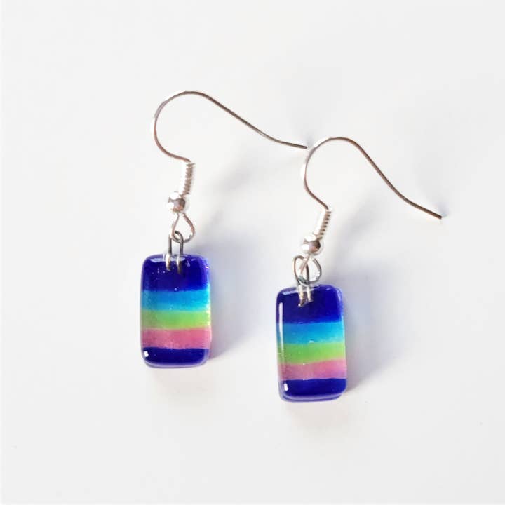 Eclectic Woodchuck – Engroshandel Hængeøreringe og creoløreringe – Ssmeltet glas dingle ørering i assorterede farver1