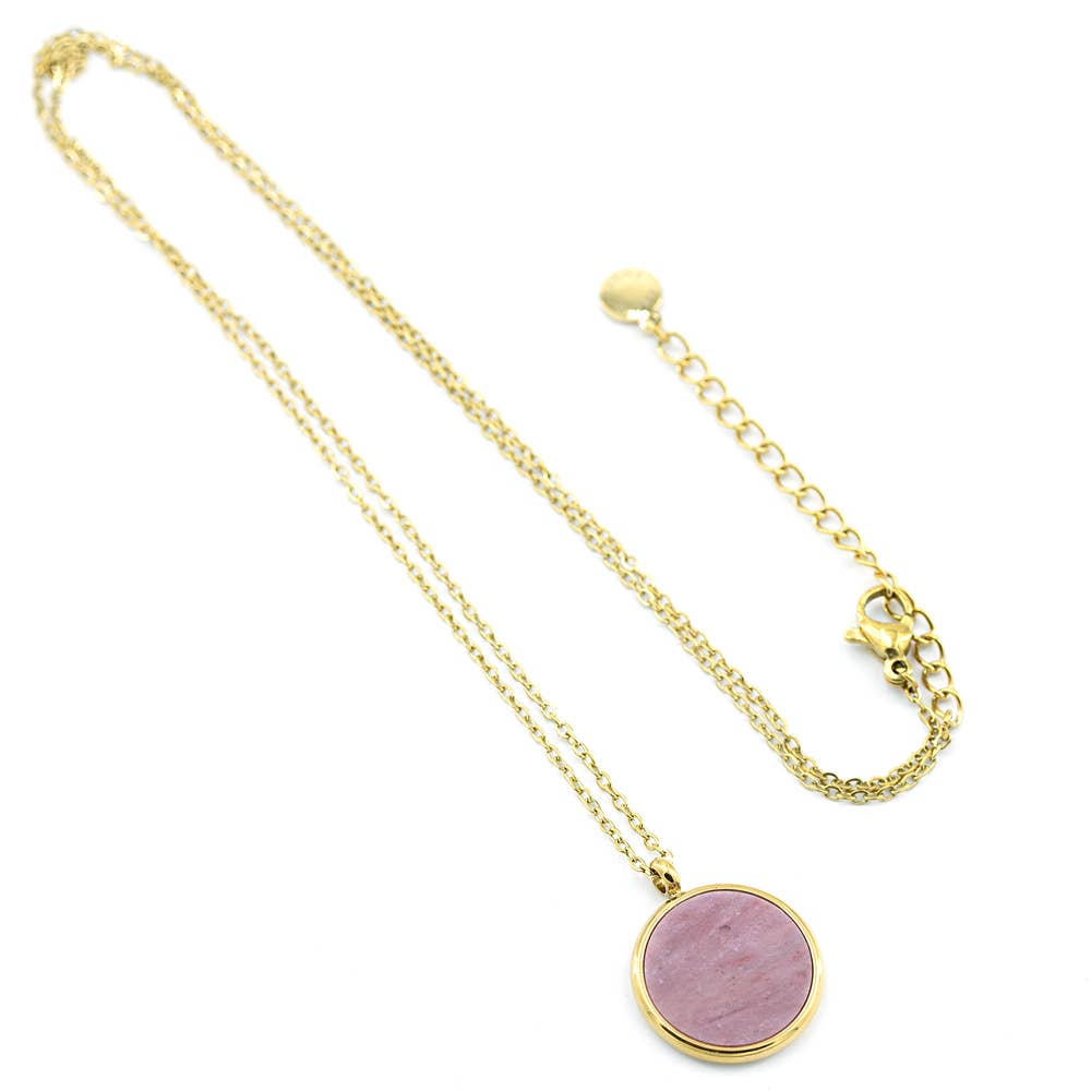 Sergio Engel jewellery - Wholesale Halskettinghanger - Strandketting 02 - in roestvrij staal met natuursteen of parelmoer7