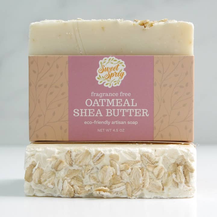 Oatmeal Shea Butter Artisan Soap Bar for wholesale by Sweet Sprig