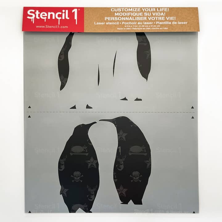 Stencil1 – wholesale Stencil/craft die – Penguins Stencil - Two Layers