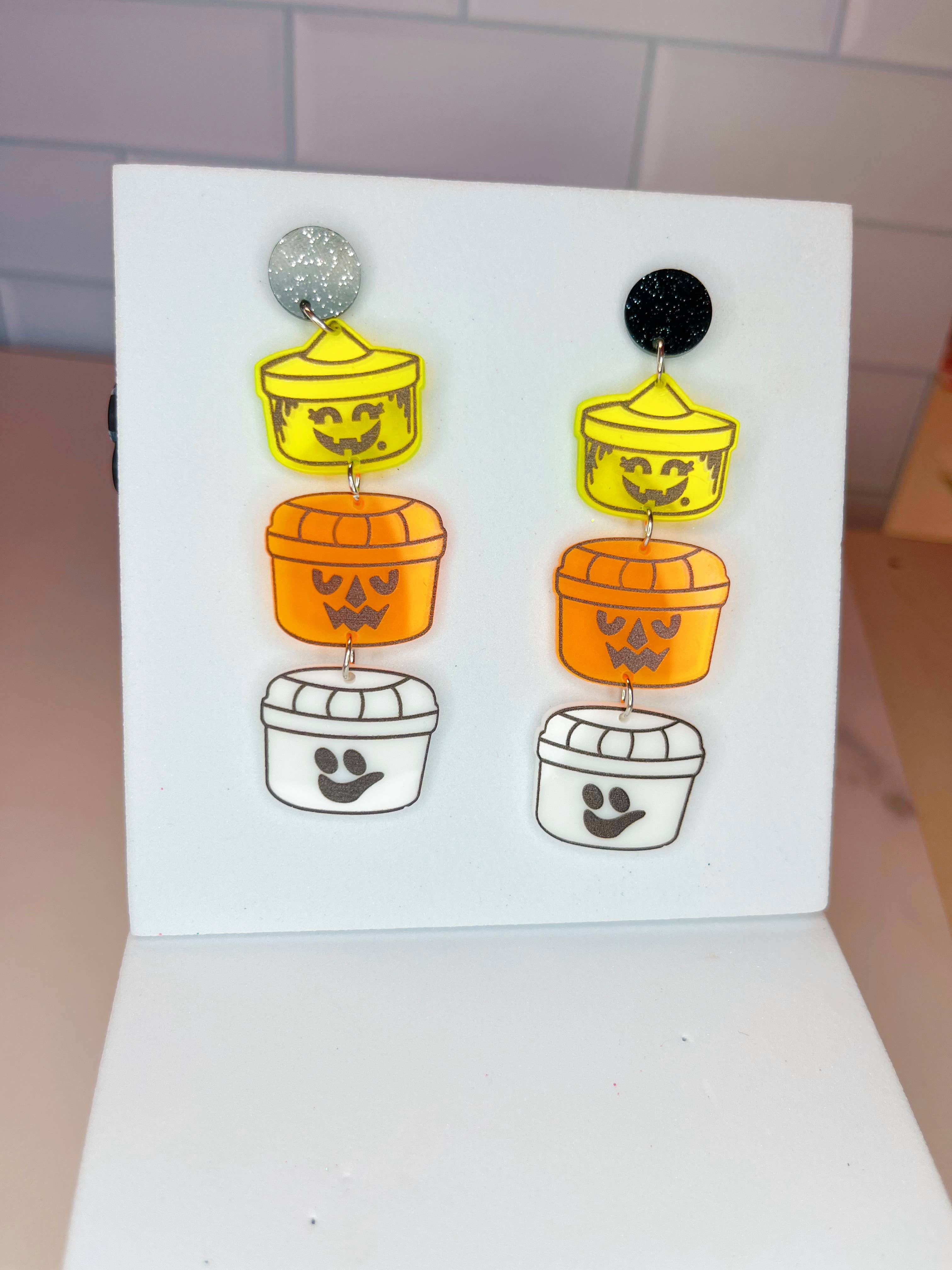 NatterDoodle – Brincos de argola por atacado – Assustado Happy Meal - Brincos Inspirados no Halloween McDonalds3