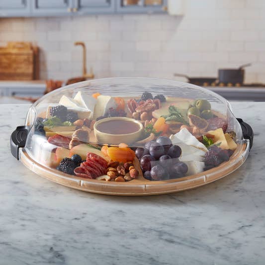 Lifetime Brands - Wholesale Cutting Board - FW 14 ROUND MAKE AND TAKE BAMBOO 5 BLACK