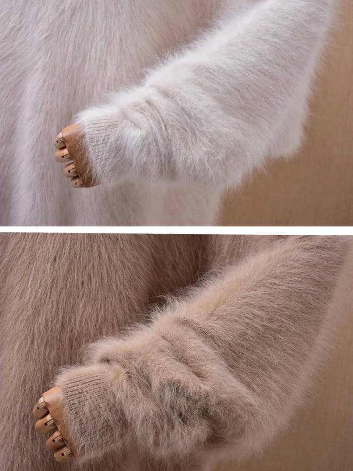 ROSYLEIA - Wholesale Tunic Sweater - Women's - Oversized Alpaca Wool Sweater18