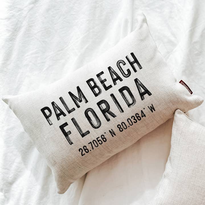 Custom Coordinates Lumbar Pillow for wholesale by 521handmade