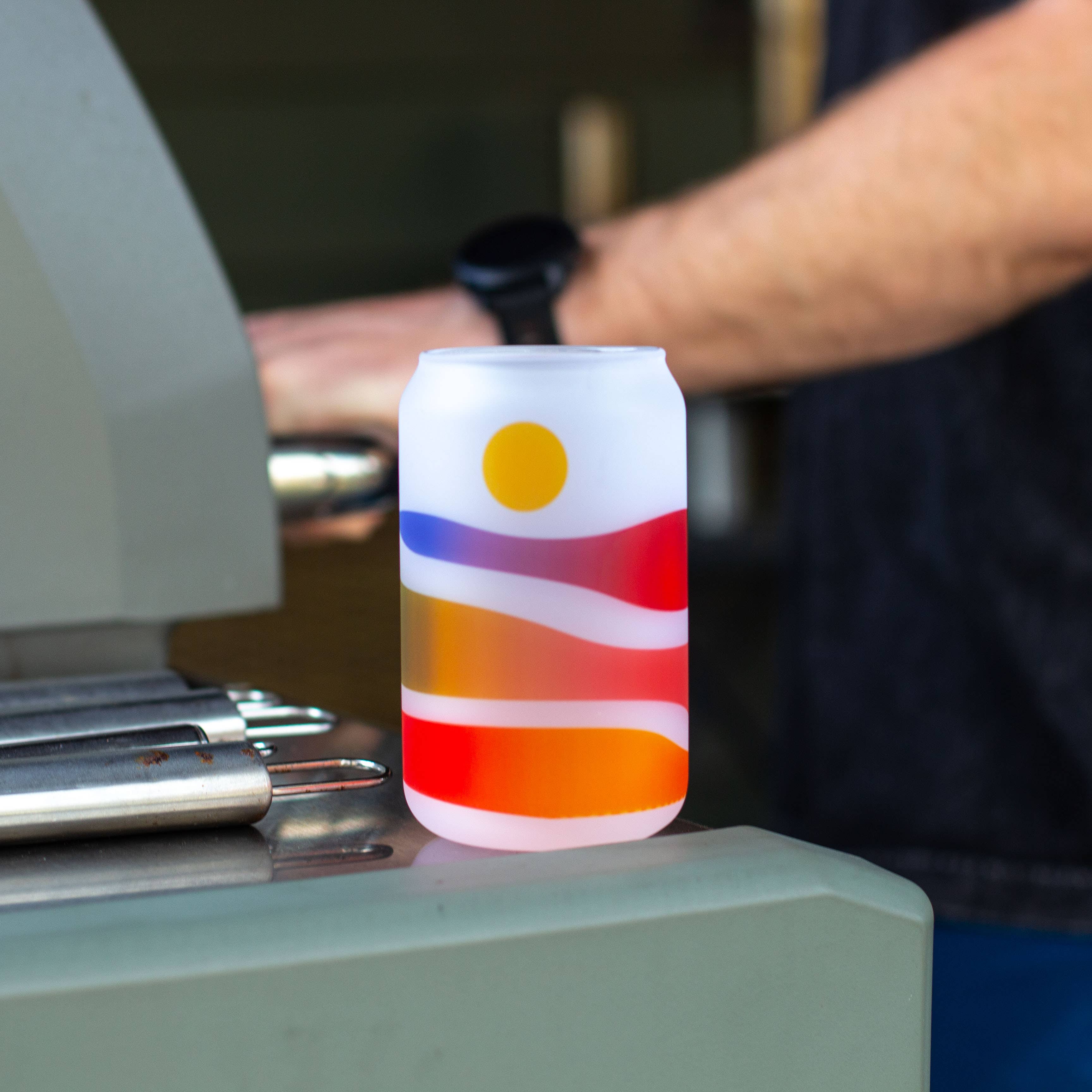 Human Nature Designs - Wholesale Beer Glass/Mug - Colorful Mountain Beer Glass - Colorful Glassware4