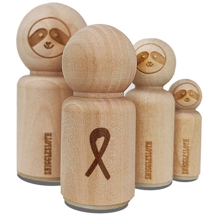 Awareness Ribbon Sketch Rubber Stamp for Stamping Crafting Planners for wholesale by Sniggle Sloth