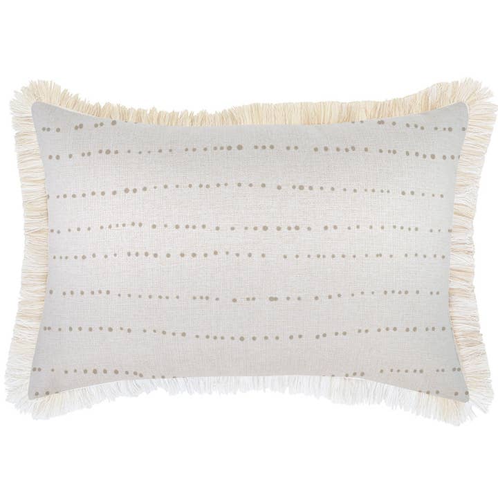 Cushion Cover-Coastal Fringe Natural-Journey Beige-35cm x 50cm for wholesale by Escape To Paradise