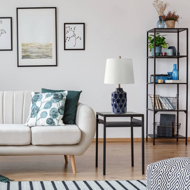 Continents Brands - Wholesale Accent/Desk Lamp - Lalia Home Moroccan Glass Table Lamp Blue4