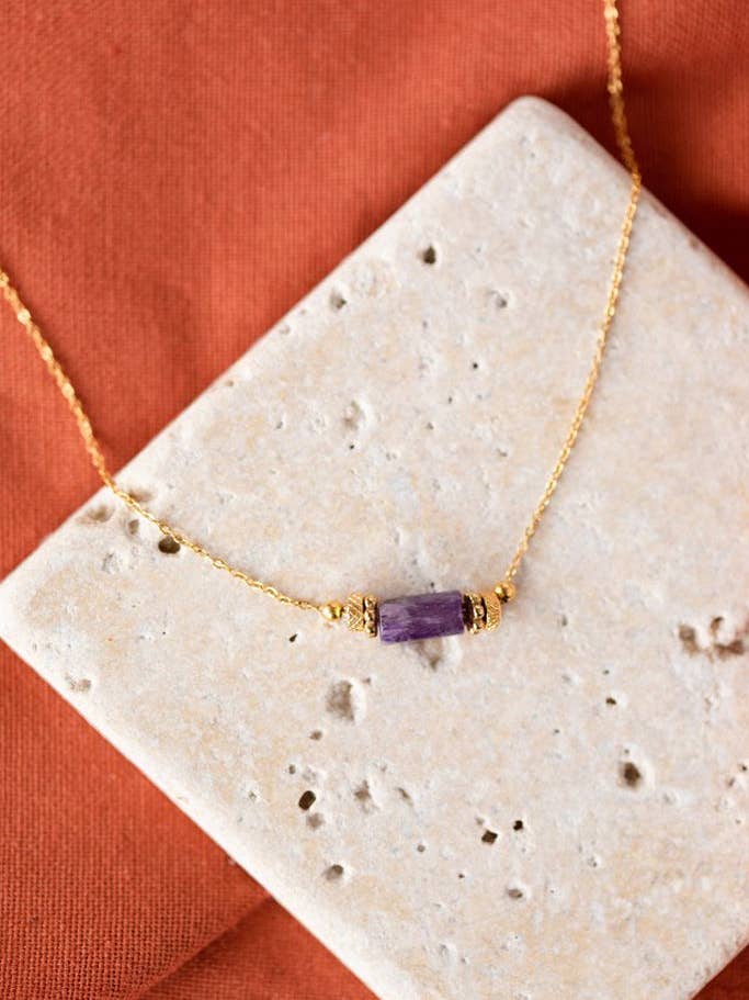 Layla Choker - Ametista por atacado de SIKA BIJOUX