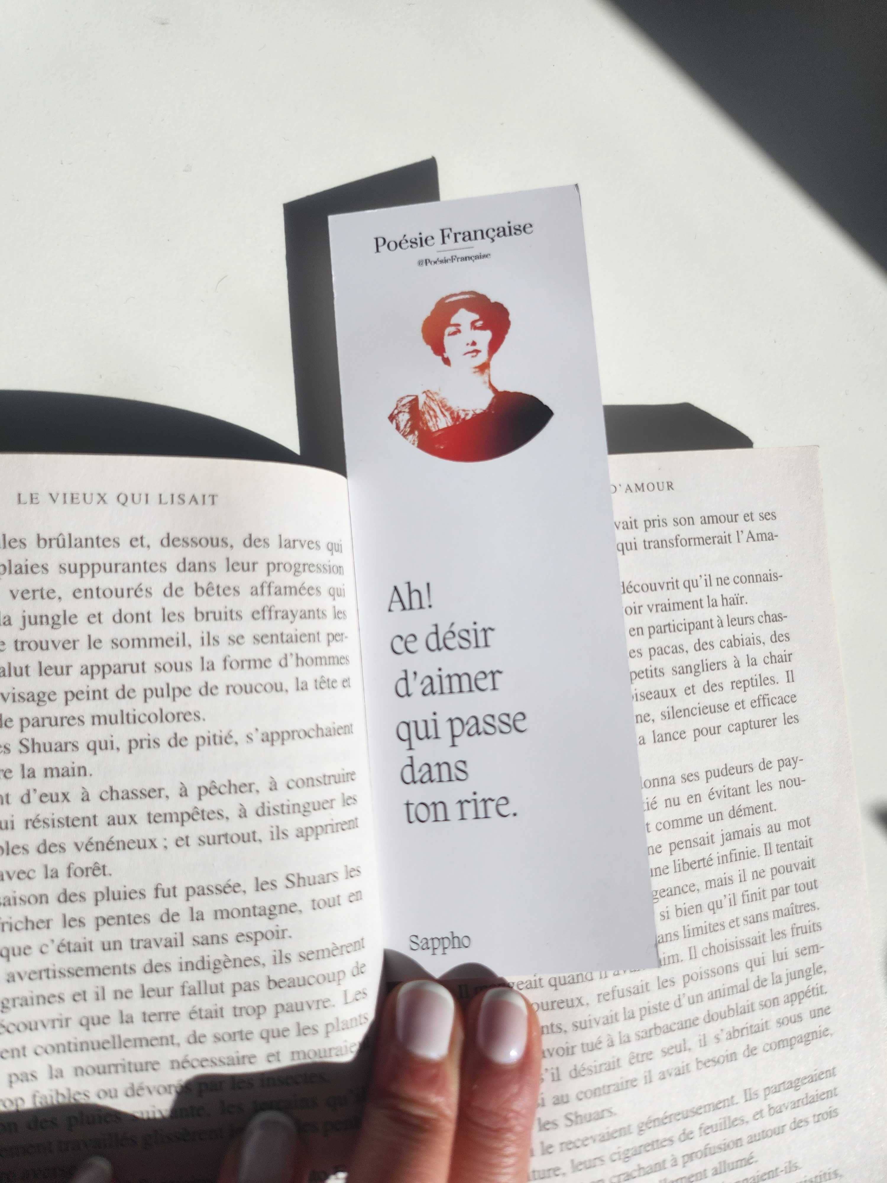 Poesie Française - Wholesale Bookmark - Bookmark Marguerite Duras and Sappho2