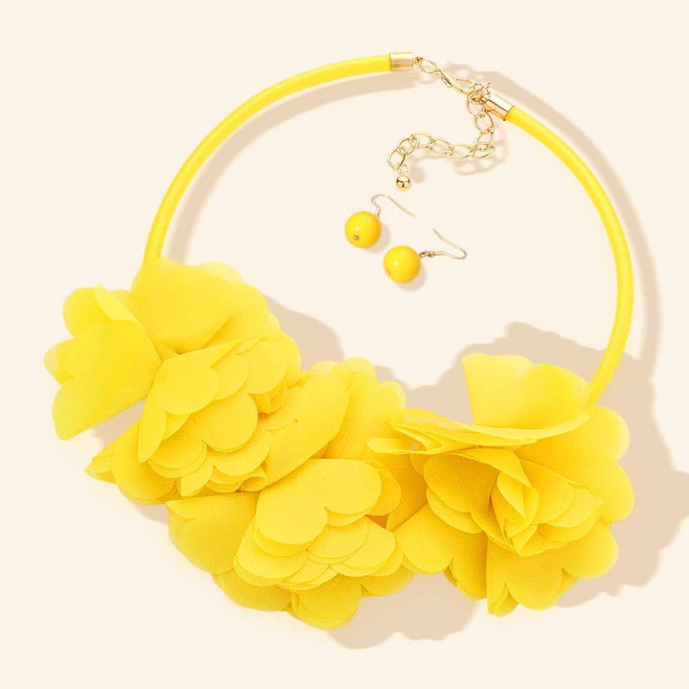 Sensibling Corp. – wholesale Smycken – Halsband med blomma av tredubbel nätväv8