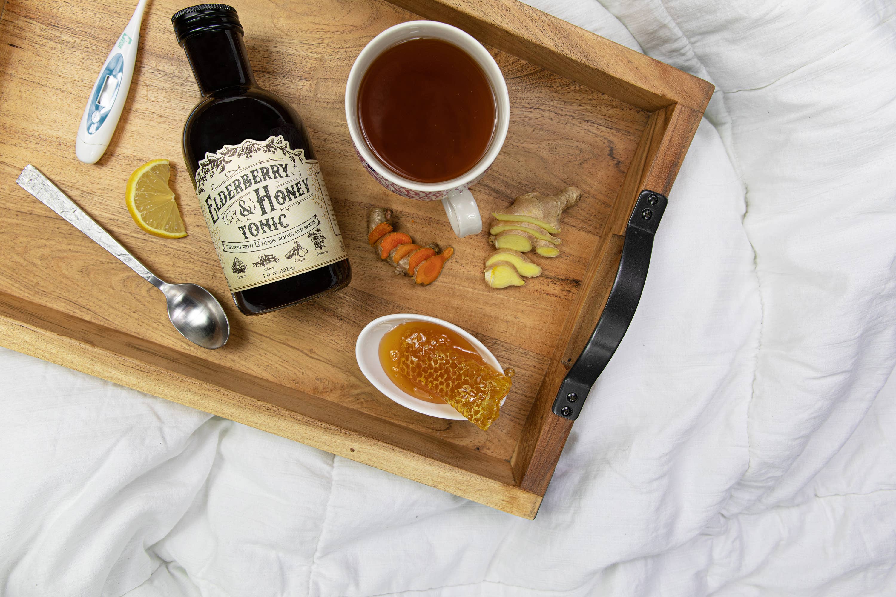 Roots And Leaves - Wholesale Oral Supplement/Vitamin - Elderberry & Honey Tonic, 16 oz8