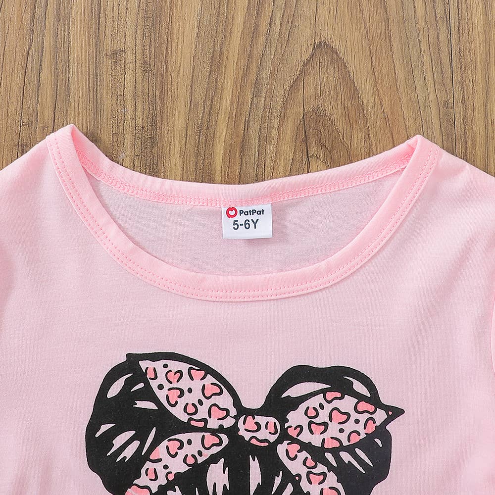 PatPat - Vente Ensemble haut et pantalon – enfant - Ensemble de jeans déchirés en denim pour fille, 2 pièces7