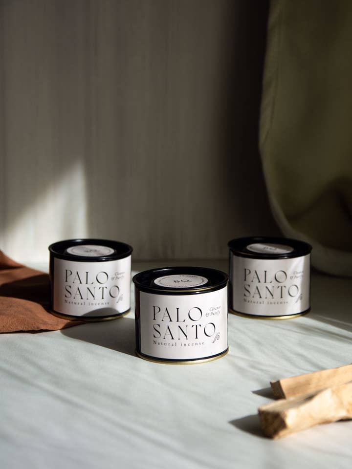 Palo Santo Incense Cones Tin for wholesale by Botanique