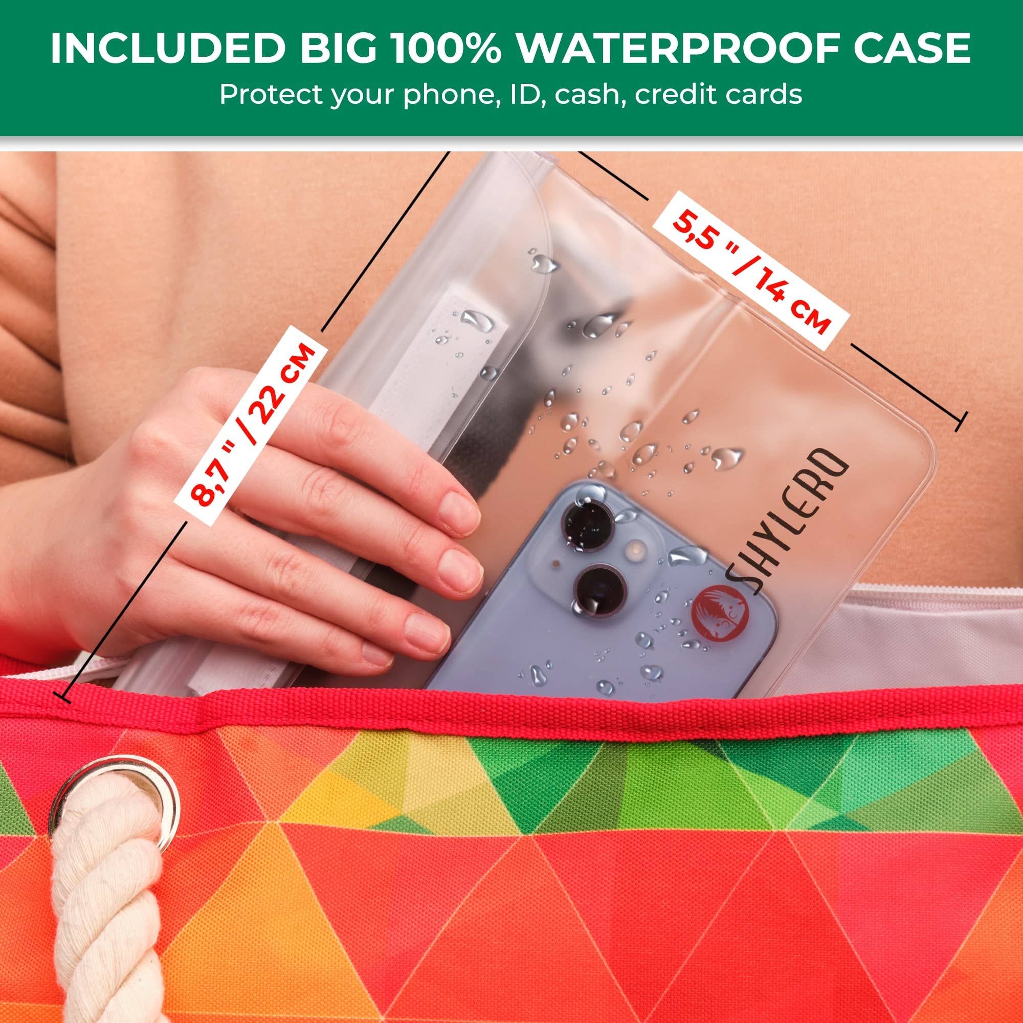 Beach Bag and Pool Bag | Waterproof | Colorful Starfish for wholesale on Faire2