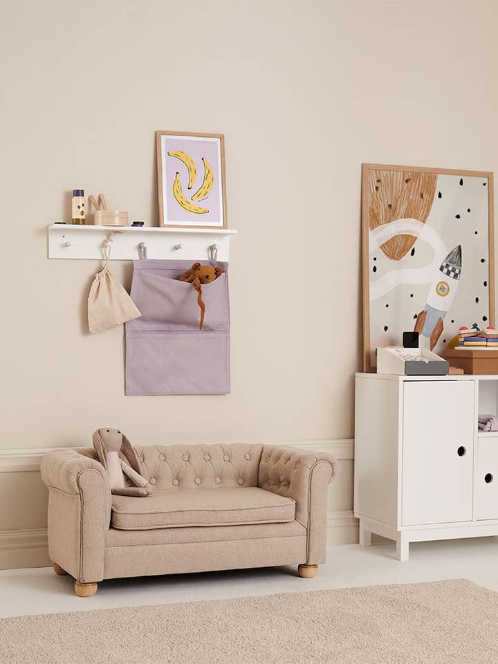 Sofa chesterfield small beige for wholesale by Kids Concept