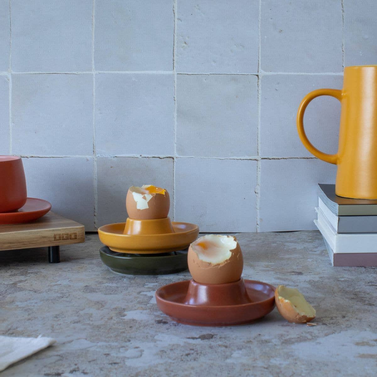 Ogo living - Wholesale Serve Bowl - Outo Paprika Stoneware Egg Cup4