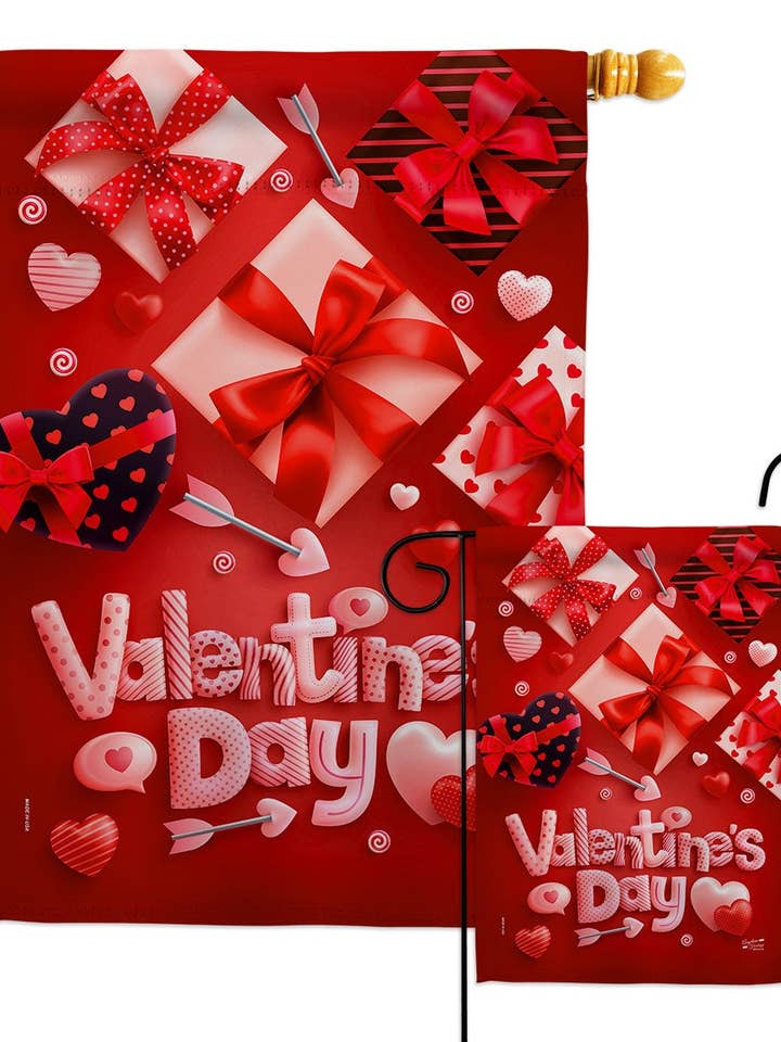 Bandiera San Valentino Regali San Valentino Garden House Casa bifacciale per la vendita all'ingrosso da parte di Two Group Flag Co
