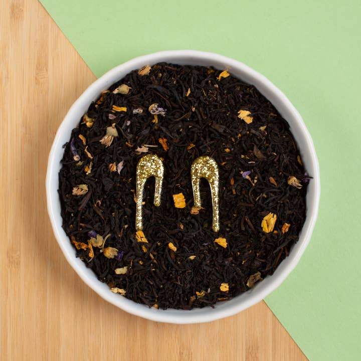 Darling Marcelle - Wholesale Stud/Post Earrings - Droplet Sparkly Gold Stud Earrings2