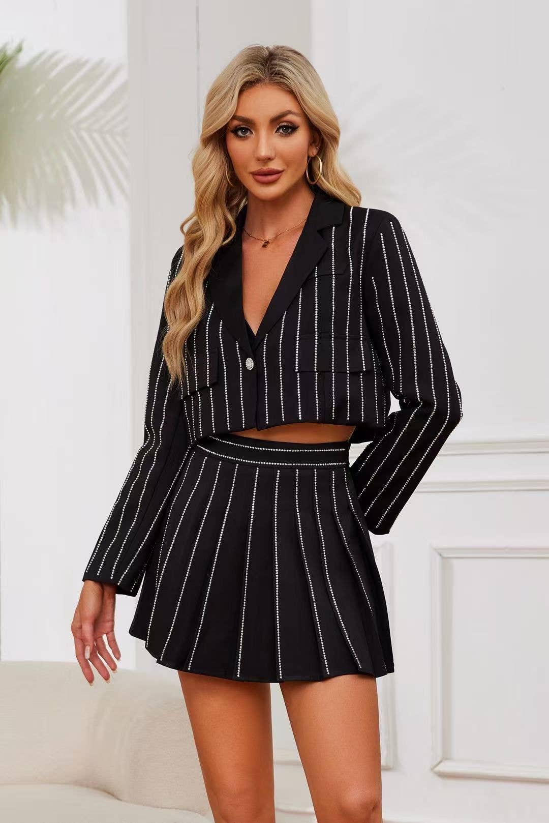 Nero Completo abito lucente WH9296 in vendita all'ingrosso su Faire0