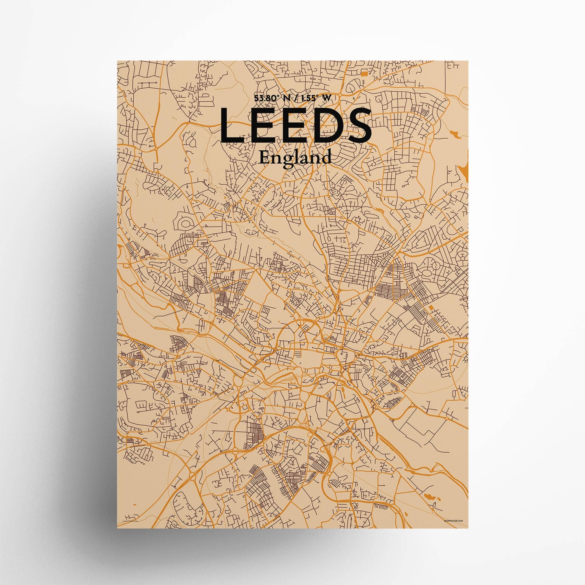 OurPoster.com – wholesale Poster – Leeds karta affisch76