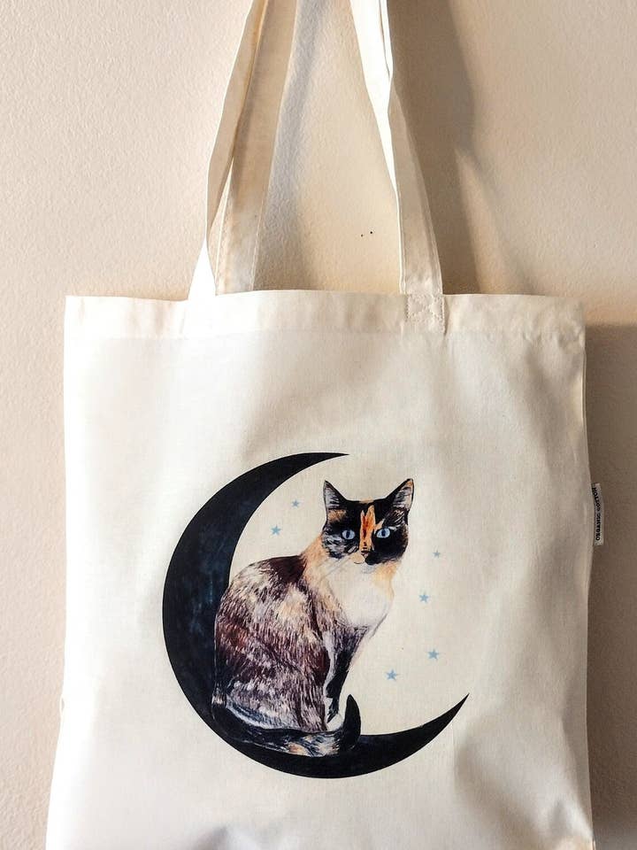 Celestial Cat Organic Cotton Tote Bag
for wholesale by Tarasance