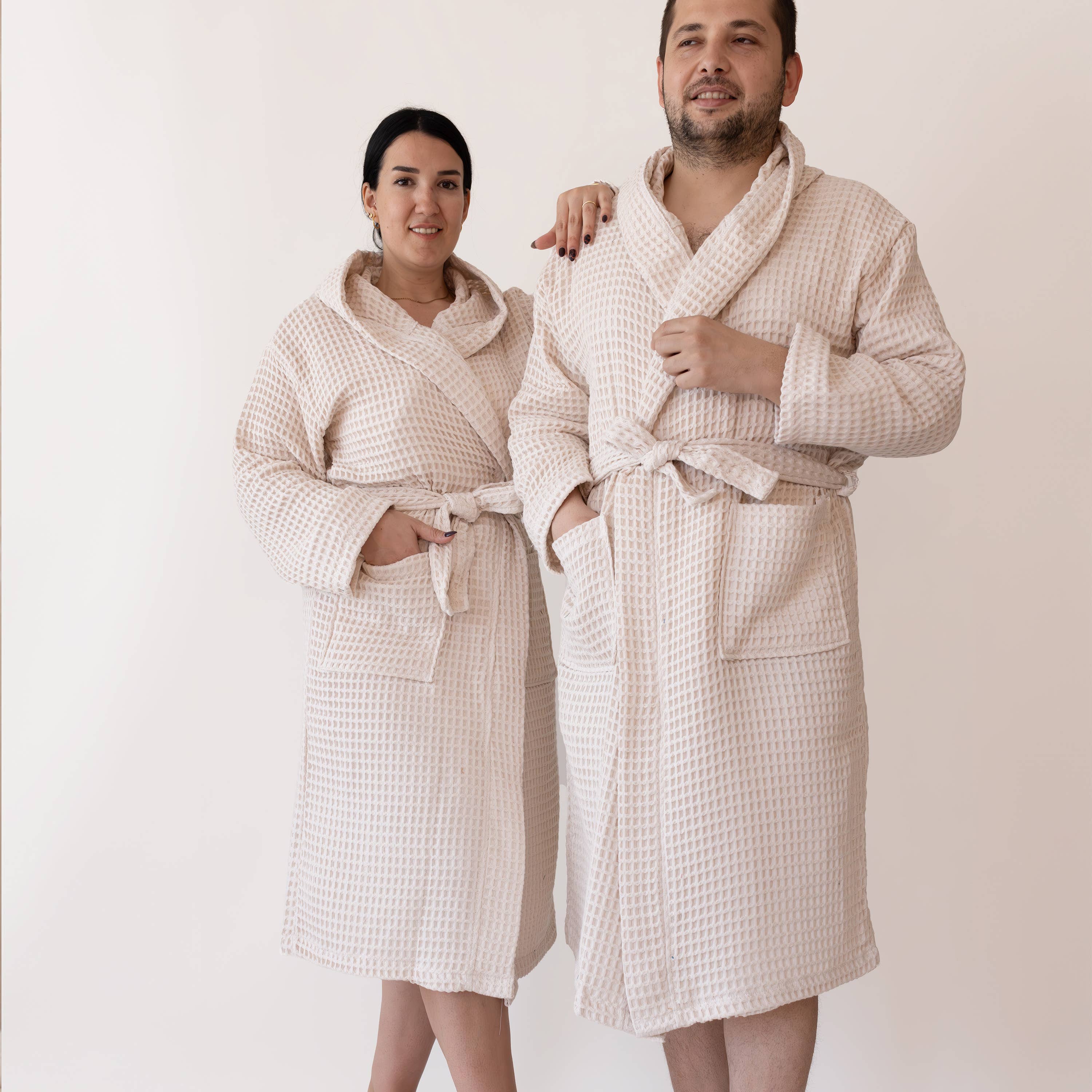 Vivamaison – Engroshandel Morgenkåbe - Unisex – Premium Vaflet Bomuld Badekåbe, Unisex Spa Komfort30