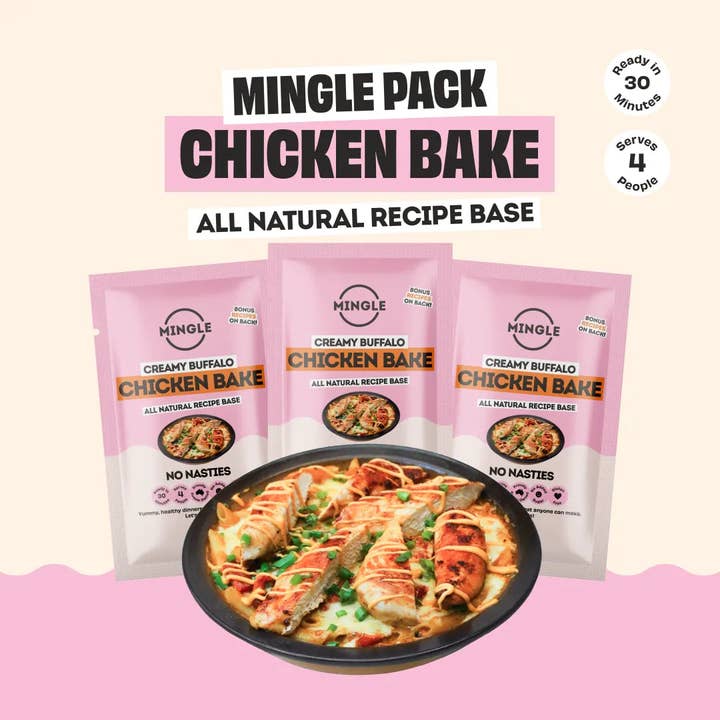 Mingle Seasoning - Wholesale Dried Spice Mix - BUFFALO CHICKEN BAKE- 3 PACK