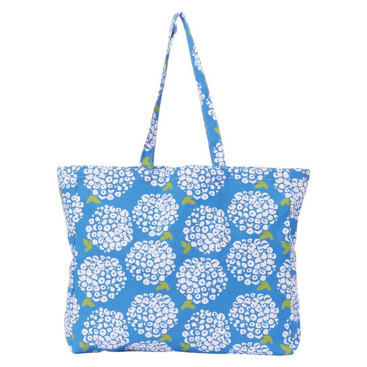 rockflowerpaper - Wholesale Tote Bag - Women's - Hydrangea Blue Little Shopper Canvas Tote Bag
