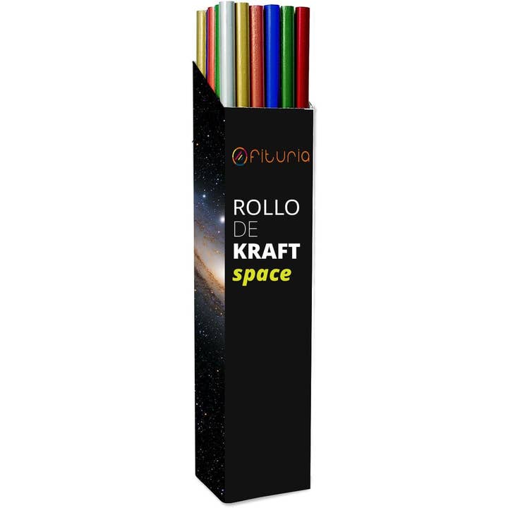 Display Box with Assorted Kraft Space Rolls for wholesale by MEDEL OFFICE