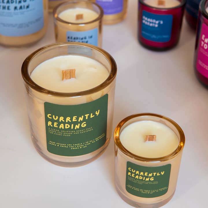 Pages and Ink - Wholesale Jar/filled candle - Currently Reading: Lemon & Green Tea Candle3